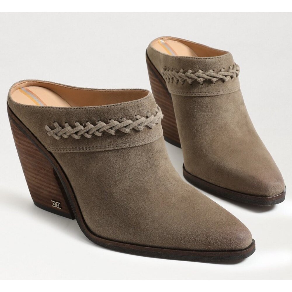 Sam Edelman Women's Alison Western Mule in Desert Olive Size 9